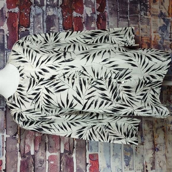 Due per Due Silk Leaf Print Tunic/Blouse - Picture 1 of 6
